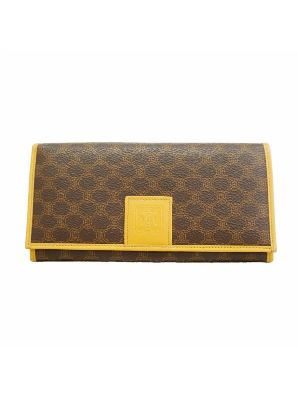 Celine Wallet Macadam Brown Gold